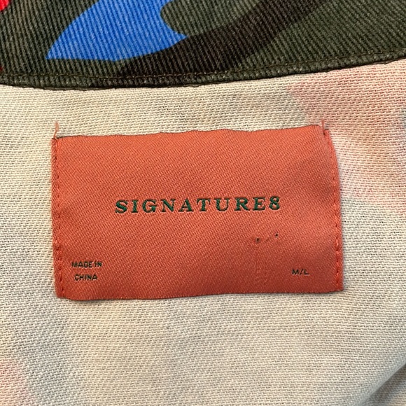 Signature8 size M/L jean jacket, multicolored with camouflaged design. - Picture 7 of 7